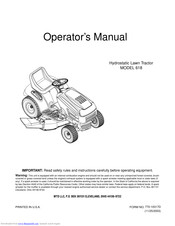MTD 618 Operator's Manual