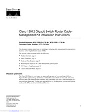 Cisco ACS-GSR-LCCBLM Installation Instructions Manual