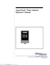 AquaMetrix Aqua-Check Operator's Manual