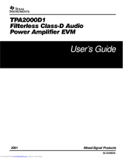 Texas Instruments TPA2000D1 User Manual