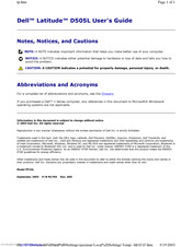 Dell Latitude D505L User Manual