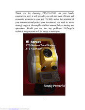 Hi-Target ZTS-120 User Manual