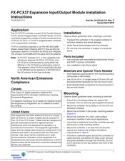 Johnson Controls FX-PCX37 Installation Instructions Manual