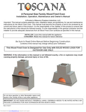 Mason-Lite Toscana Installation, Operation, Maintenance And Owner's Manual