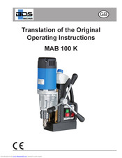 BDS MAB 100 K Original Operating Instructions