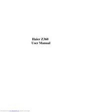 Haier Z360 User Manual