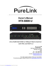 Pure Link HTX-8800-U Owner's Manual