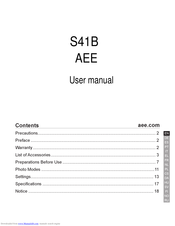 AEE S41B User Manual