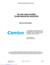 Comba TB-2100 Installation Manual