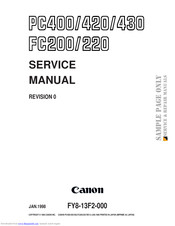 Canon FC220 Service Manual