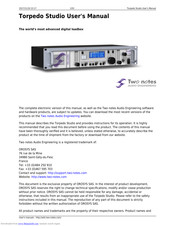 Two Notes torpedo studio User Manual
