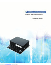 Dedicated Micros TransVu Operation Manual