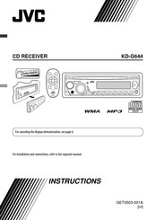 JVC KD-G644 Instructions Manual