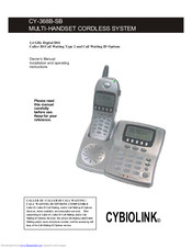 CYBIOLINK CY-368B-SB Owner's Manual Installation And Operating Instructions