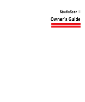 Agfa StudioScan II Owner's Manual