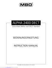 MBO ALPHA 2400 DECT Instruction Manual
