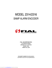 FIAL 2316 Manual