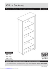 Argos Ohio Bookcase Assembly Instructions Manual