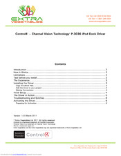 Channel Vision P-3036 Manual