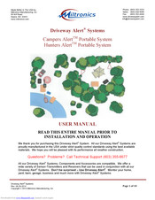Miltronics Driveway Alert User Manual