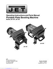 Jet JB-10P Operating Instructions And Parts Manual