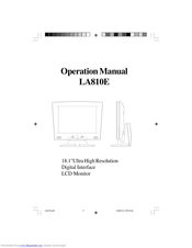 MAG Technology LA810E Operation Manual