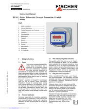 Fischer DE38D410 Instruction Manual