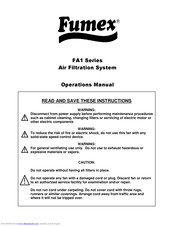 Fumex FA1 Series Operation Manual