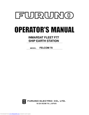 Furuno FELCOM 70 Operator's Manual