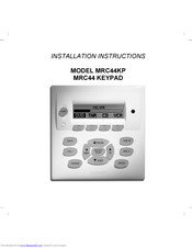 Xantech MRC44KP Installation Instructions Manual
