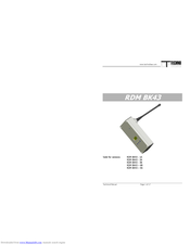 TECHNOFASE RDM BK43-3A Technical Manual