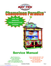 Bay Tek Games Chameleon Paradize Service Manual