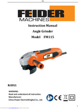 Feider Machines FM115 Instruction Manual