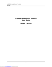LG LST-260 User Manual