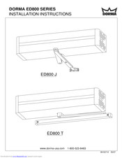 Dorma ED800 T Installation Instructions Manual
