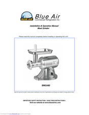 Blueair BMG480 Installation & Operation Manual