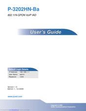 ZyXEL Communications P-3202HN-Ba User Manual