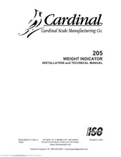 Cardinal 205 Installation And Technical Manual Pdf Download Manualslib