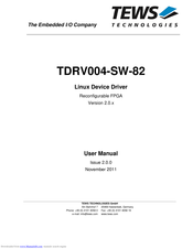 Tews Technologies TDRV004-SW-82 User Manual
