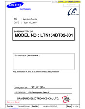 Samsung LTN154BT02-001 Service Manual