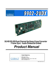 Cobalt Digital Inc 9902-2UDX Product Manual