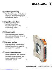 Weidmuller WavePak DC/DC Operating Instructions Manual