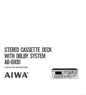 Aiwa AD-6800 Operating Instructions Manual