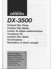Onkyo DX-3500 Instruction Manual