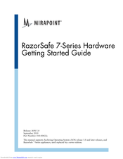 Mirapoint RazorSafe 170 Getting Started Manual