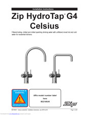 Zip HydroTap G4 Celsius Installation Instructions Manual