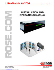 Rose electronics UltraMatrix AV DVI Installation And Operation Manual