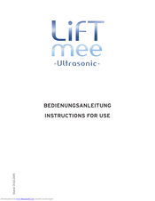 Liftmee Ultrasonic Instructions For Use Manual