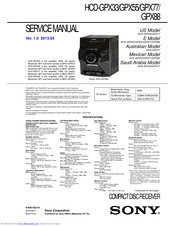 Sony Hcd Gpx55 Manuals Manualslib