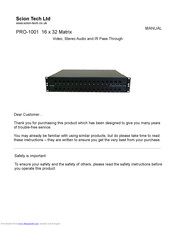 Scion-Tech PRO-1001 Manual